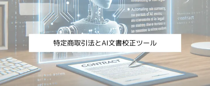 特定商取引法とAI文書校正ツール