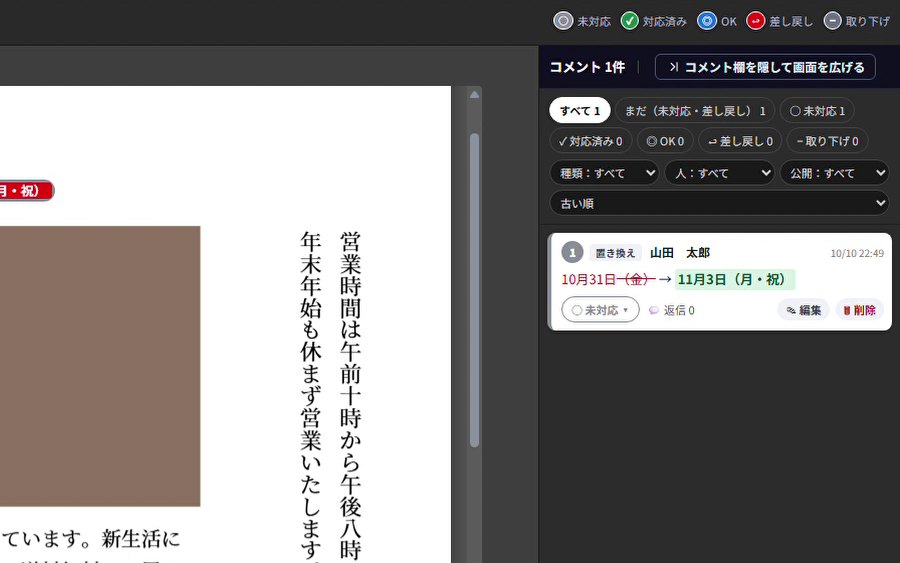 置き換えのカードが入った所